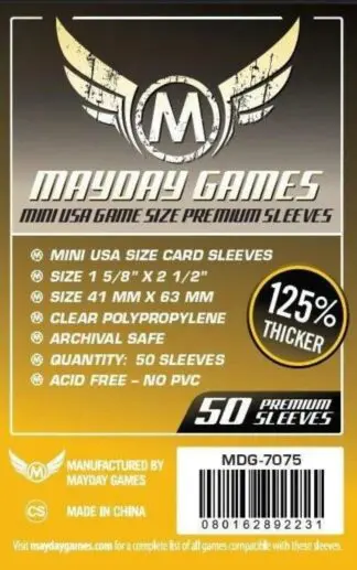 Premium Mini USA Sleeves 41 X 63 MM