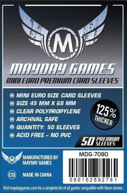 Premium Mini Euro Card Sleeve 45 MM X 68 MM