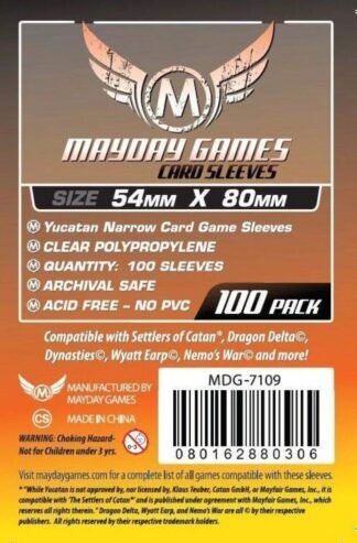 Yucatan Narrow Card Game Sleeves 54 X 80 MM