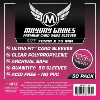 Premium Small Square Card Sleeves 70 X 70 MM