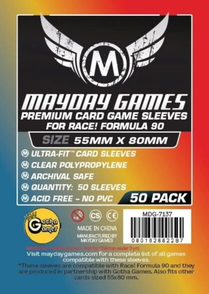 Premium Race! Formula 90 Card Sleeves 55 X 80 MM