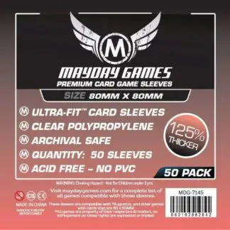 Premium Medium Square Card Sleeves 80 X 80 MM